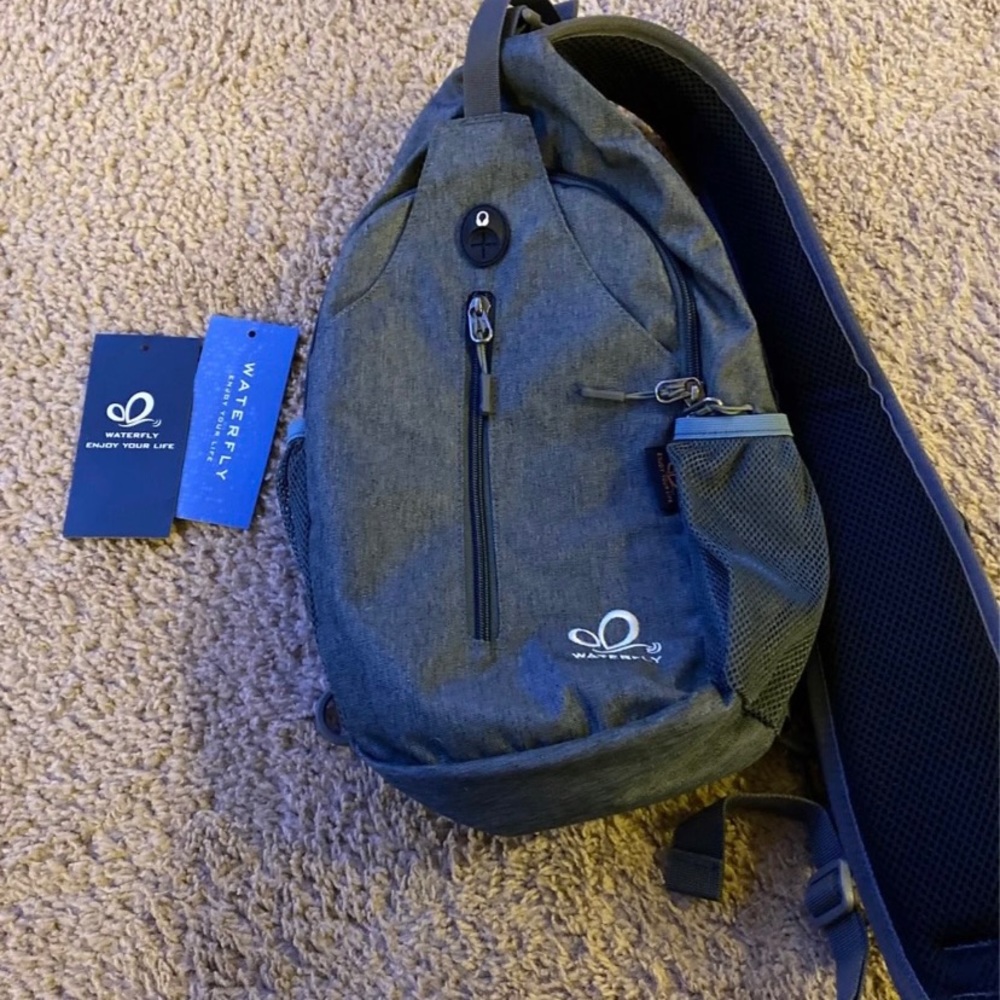 Waterfly crossbody sling backpack